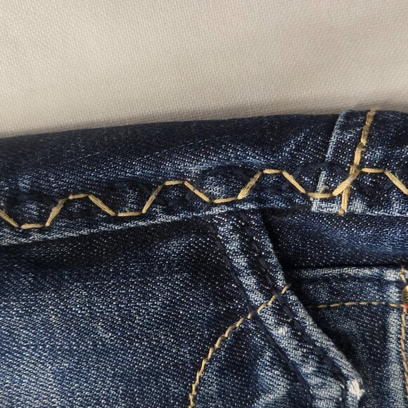 Rerock by Express 2000s Straight-Leg Distressed Jeans Size 4 Vintage Y2K Denim - Picture 6 of 16